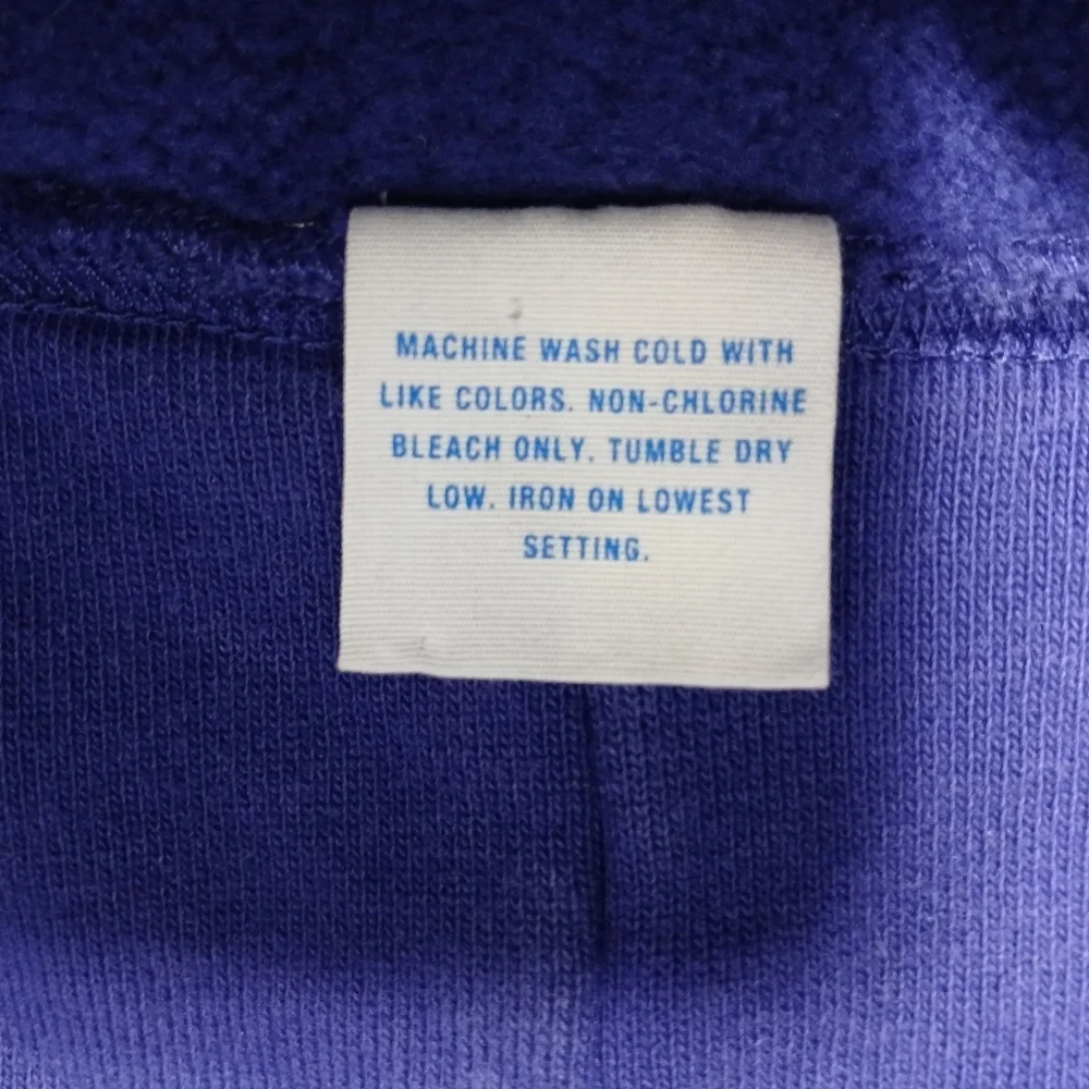 J. Crew Heritage Fleece Royal Blue 90's Vibe Hoodie. Men's Size S - Picture 8 of 11